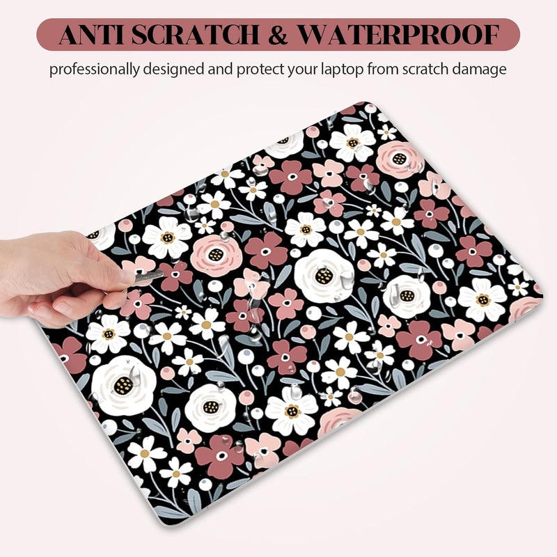 Lauspuck Laptop Notebook Skin Sticker Cover Decal, 13" 13.3" 14" 15" 15.4" 15.6 inch Laptop Vinyl Skin Sticker Cover Art Protector Netbook, Cute Floral - Image 3